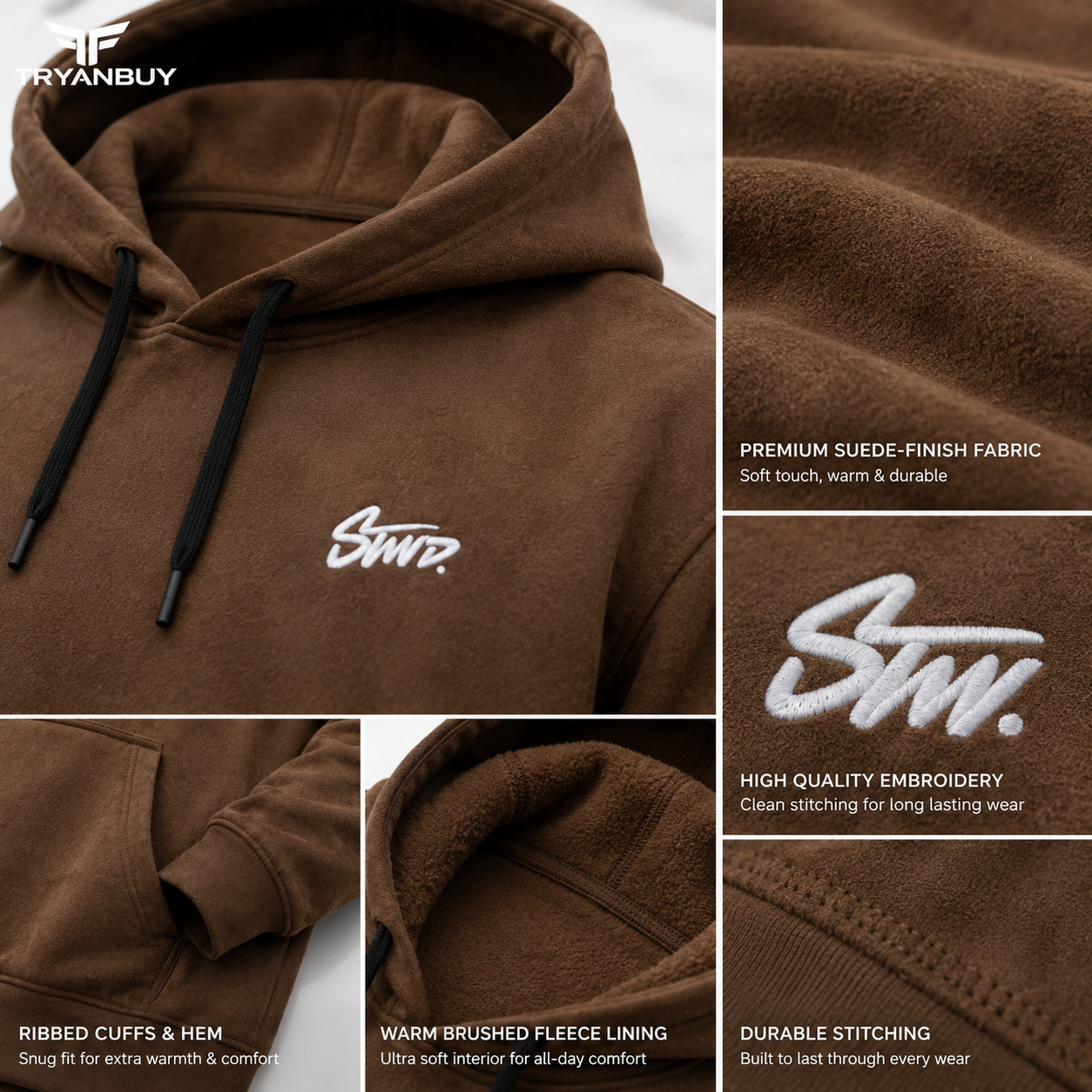 Earth Brown Premium Oversized Hoodie