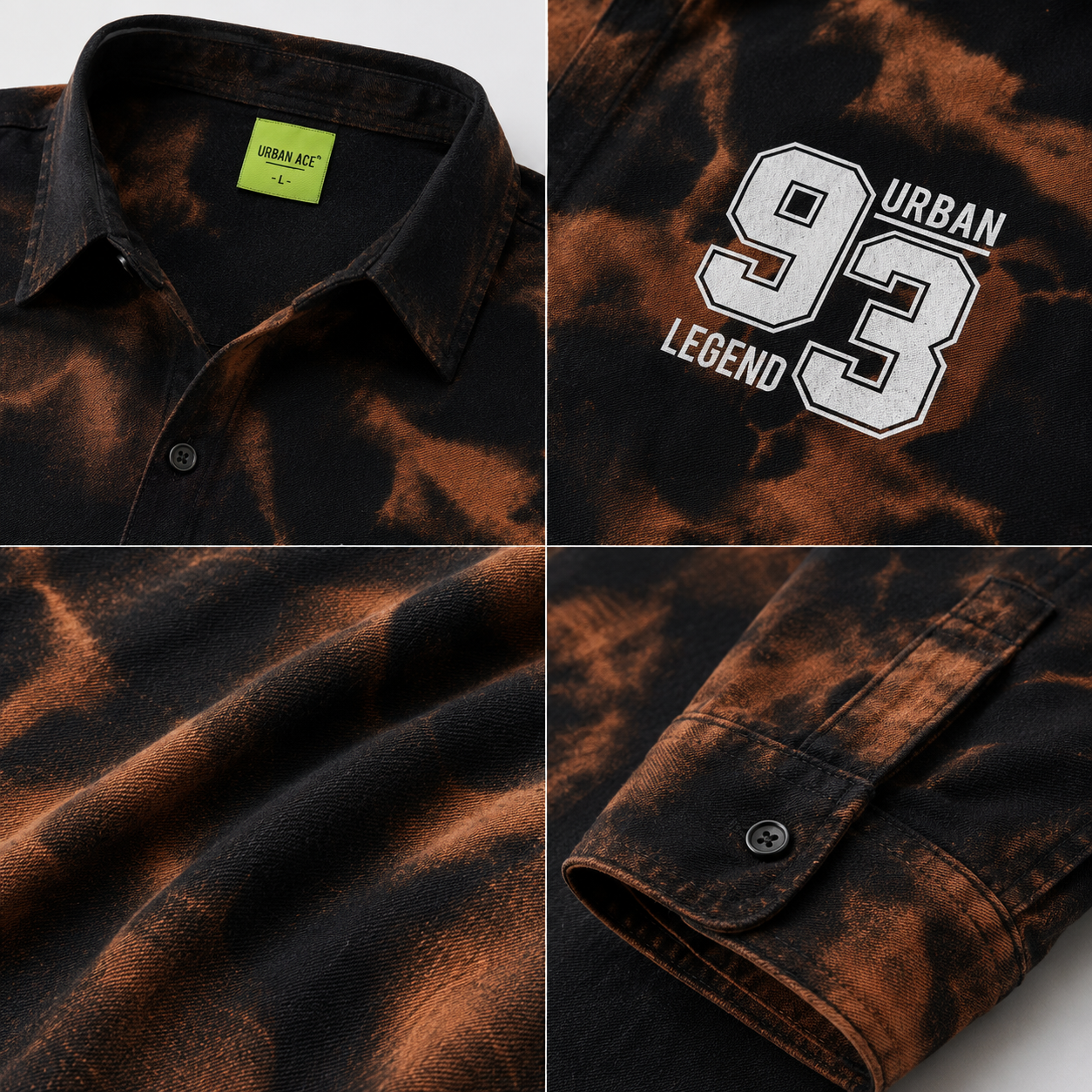 Urban Black & Brown Tie-Dye  Shirt