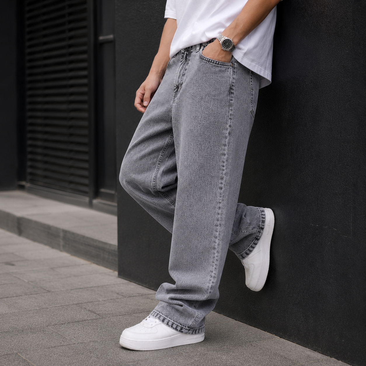 Light Grey Baggy Fit Jeans