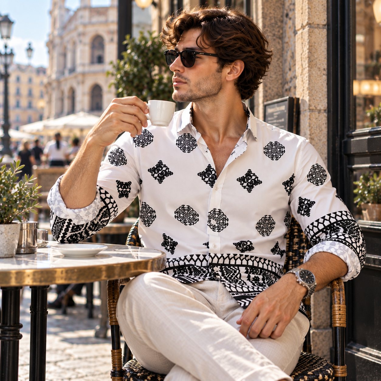 Monochrome Heritage Designer Shirt