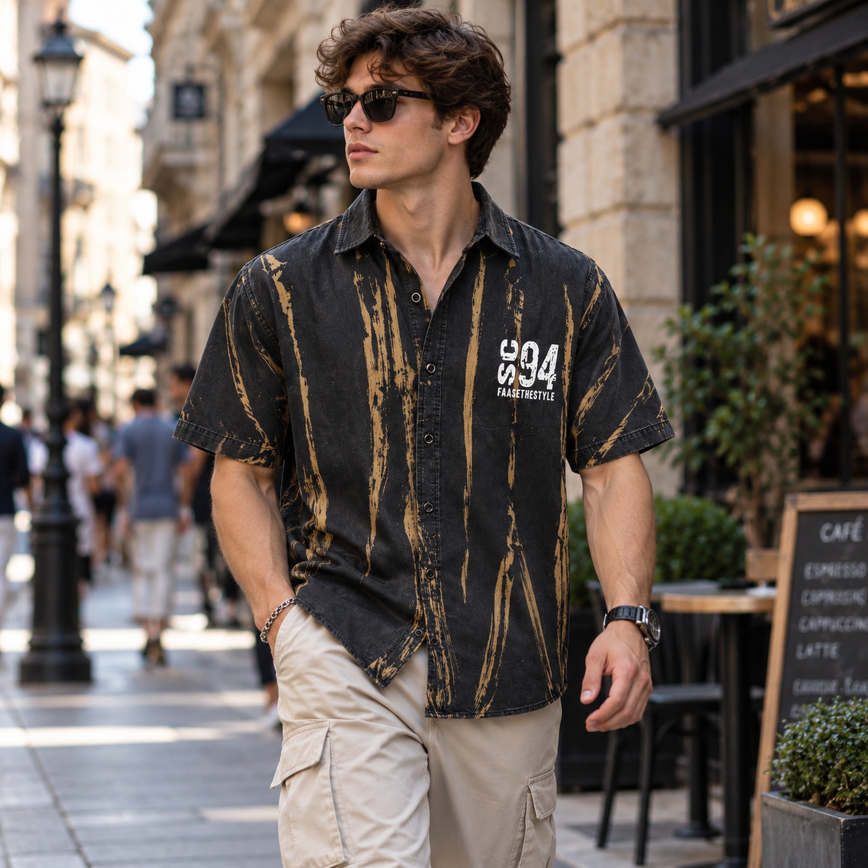 S94 Vintage Acid Wash Graphic Shirt