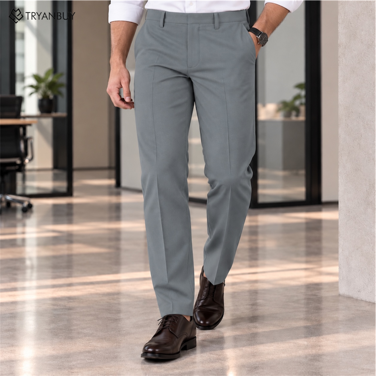 Classic Grey Formal Trousers