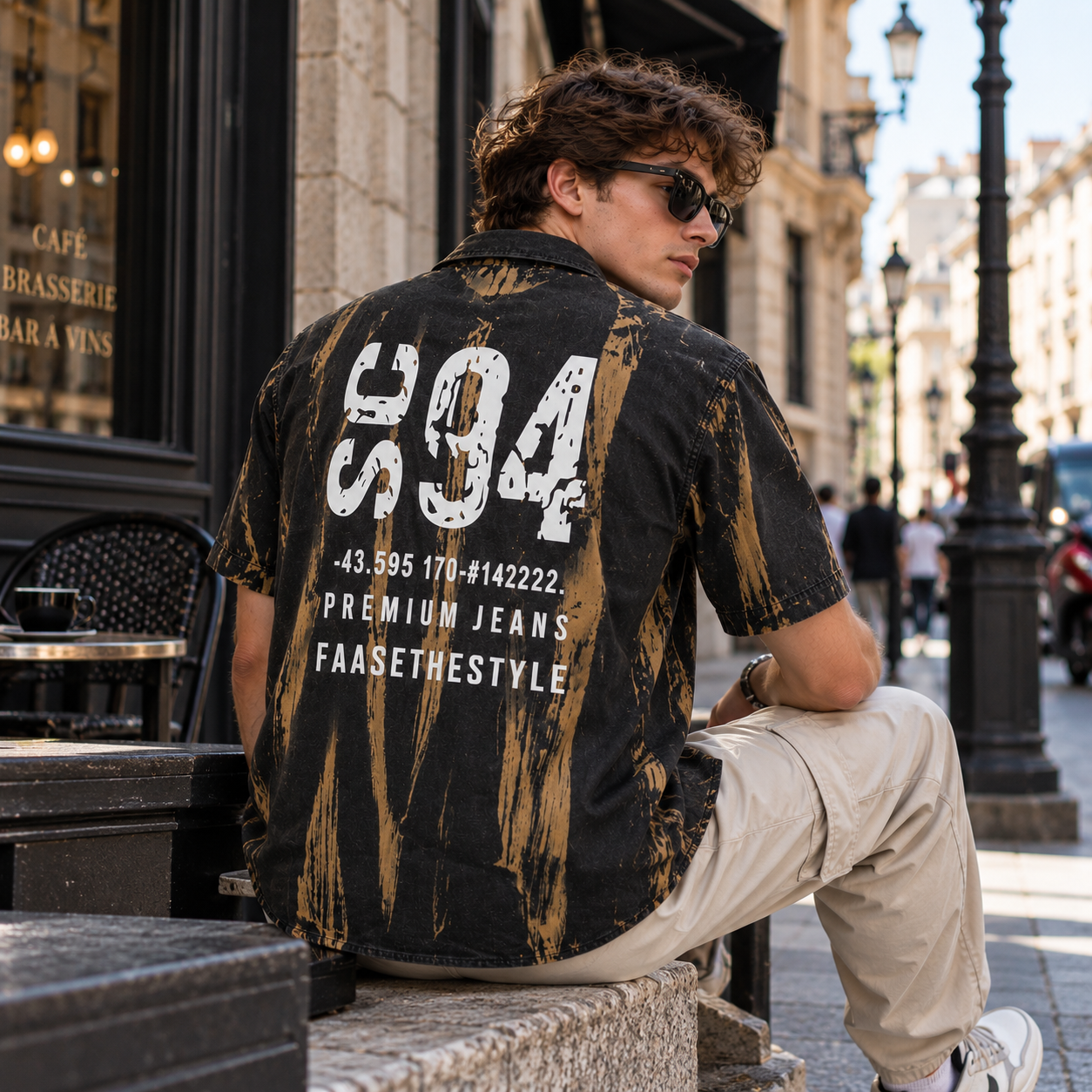 S94 Vintage Acid Wash Graphic Shirt