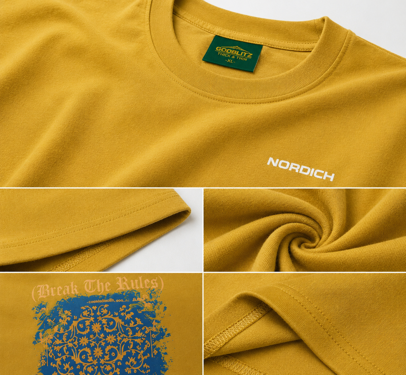Oversized Graphic T-Shirt – Mustard Yellow