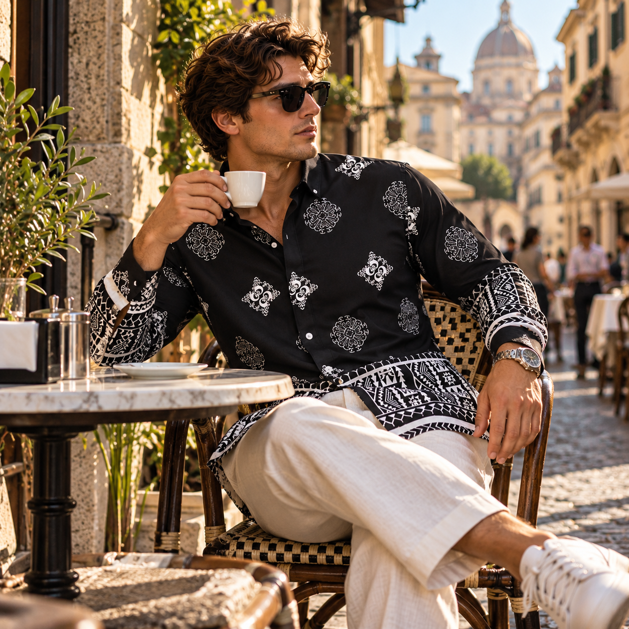Midnight Tribal Luxe Printed Premium Shirt