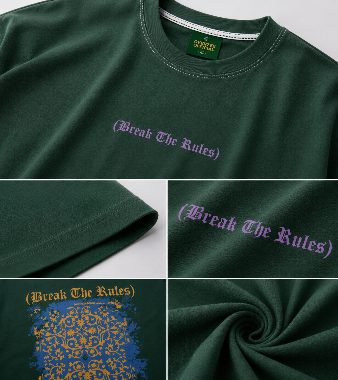Oversized Graphic T-Shirt – Forest Green