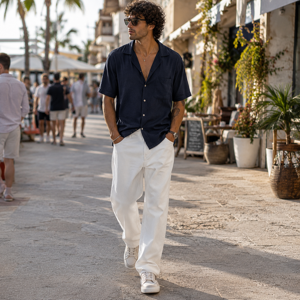 Classic White Baggy Fit Jeans