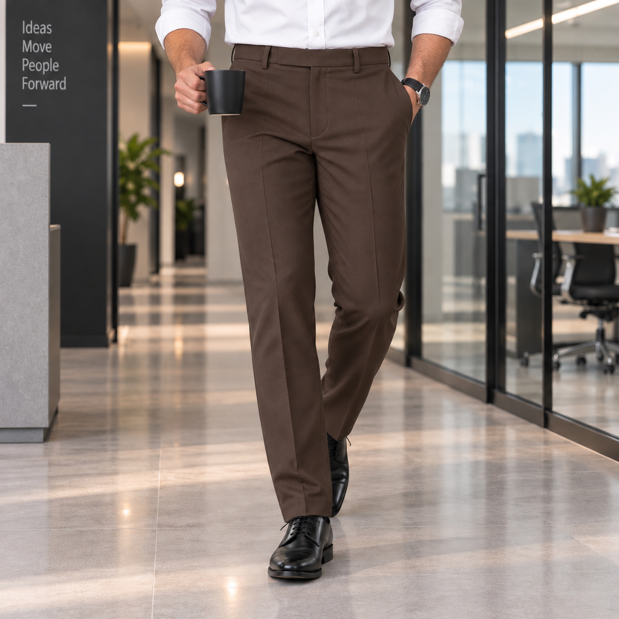 Classic Brown Formal Trousers