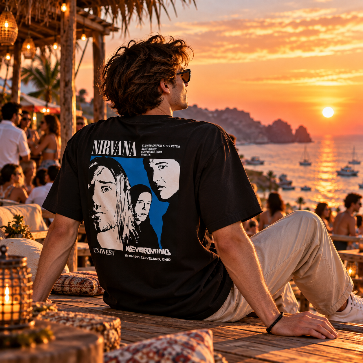 NEVERMINED OVERSIZED GRAPHIC T-SHIRT-BLACK
