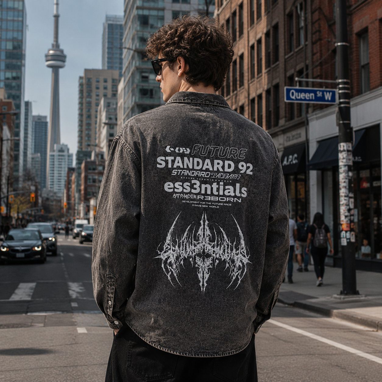 Future 92 Acid Wash Oversized Shirt – Vintage Grey